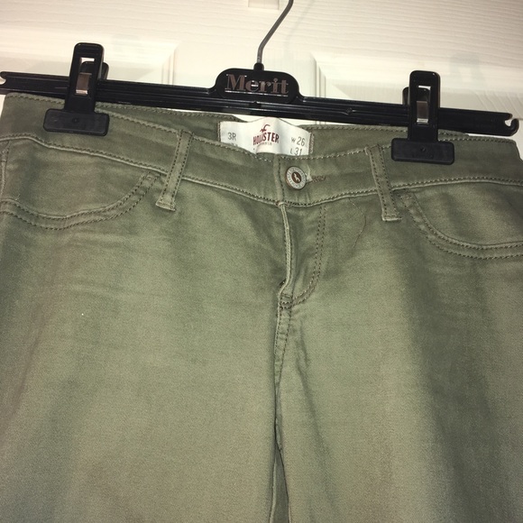 Green low rise Hollister cropped soft Jeggings - Picture 4 of 5